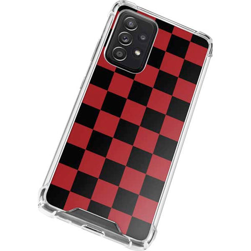 Red and Black Checkerboard Galaxy A52 5G Clear Case