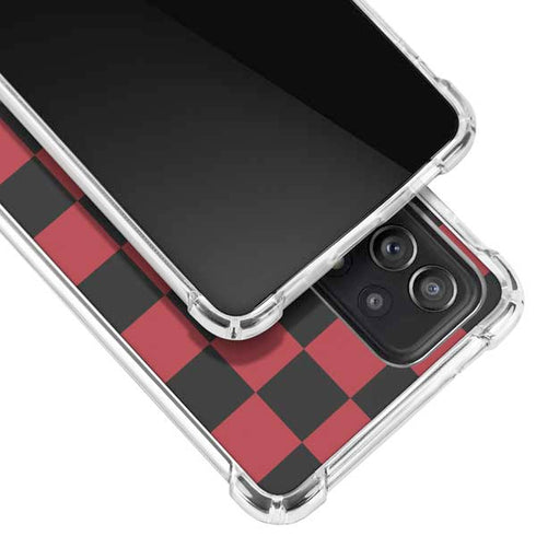Red and Black Checkerboard Galaxy A52 5G Clear Case