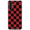 Red and Black Checkerboard Galaxy A54 5G Clear Case