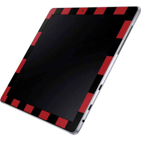 Red and Black Checkerboard Galaxy Book 12in Skin