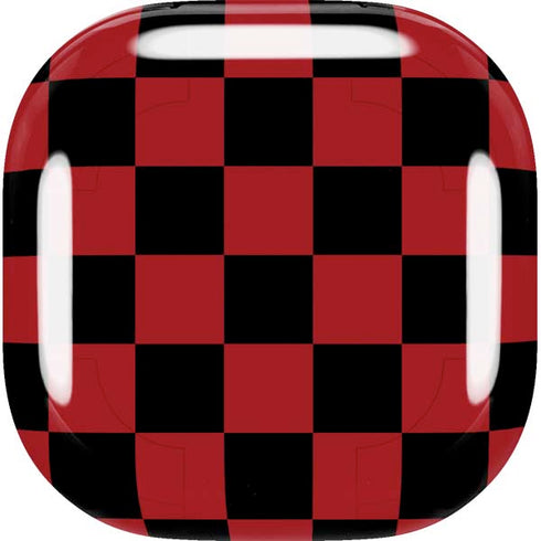 Red and Black Checkerboard Galaxy Buds Live Skin