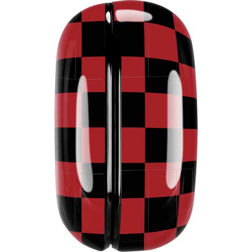 Red and Black Checkerboard Galaxy Buds Live Skin
