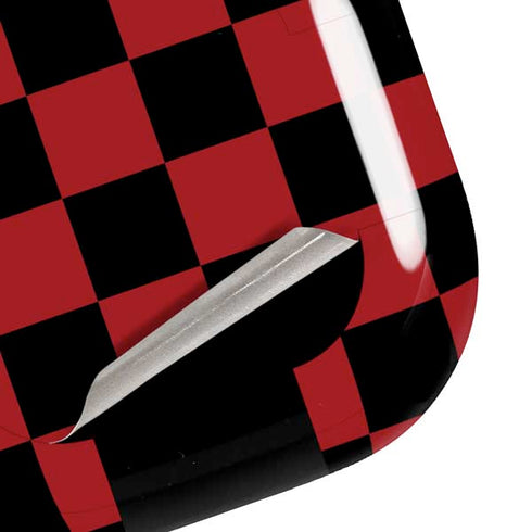 Red and Black Checkerboard Galaxy Buds Live Skin