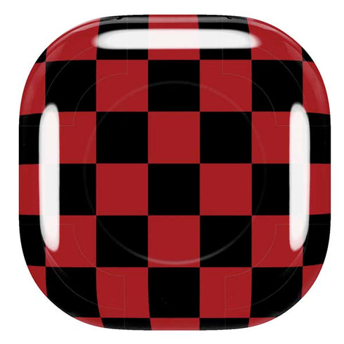 Red and Black Checkerboard Galaxy Buds Pro Skin
