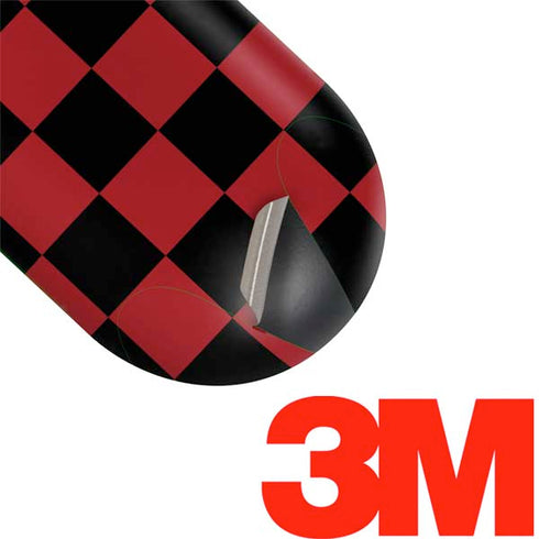 Red and Black Checkerboard Galaxy Buds Skin