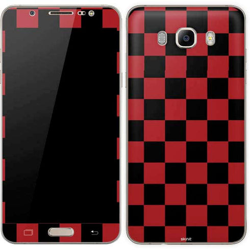 Red and Black Checkerboard Galaxy J7 Skin