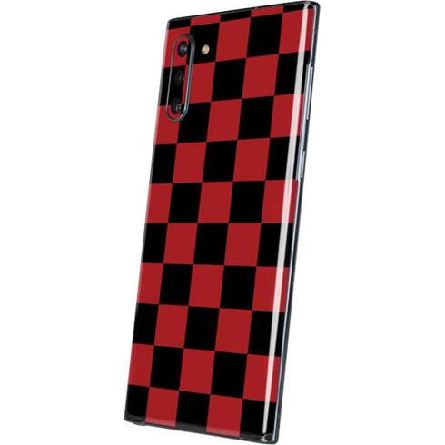 Red and Black Checkerboard Galaxy Note 10 Skin