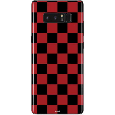 Red and Black Checkerboard Galaxy Note 8 Skin