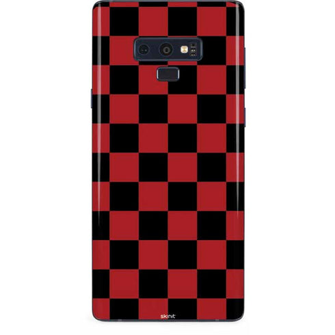 Red and Black Checkerboard Galaxy Note 9 Skin