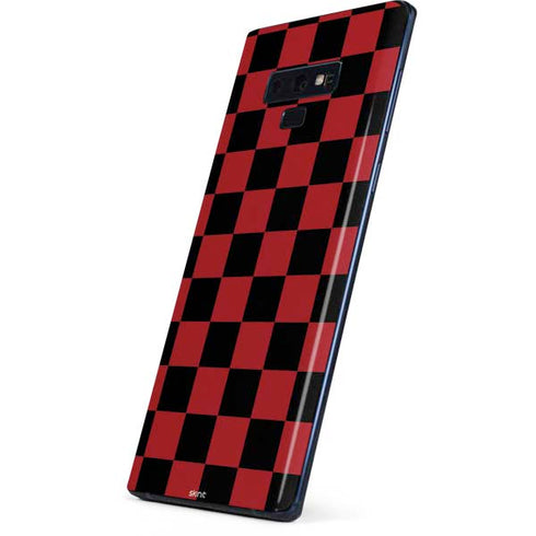 Red and Black Checkerboard Galaxy Note 9 Skin