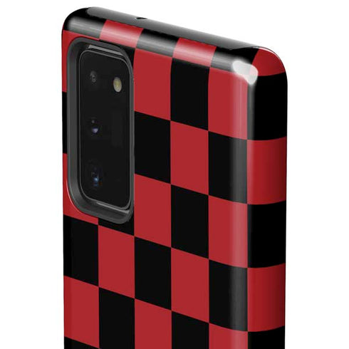 Red and Black Checkerboard Galaxy Note20 5G Pro Case