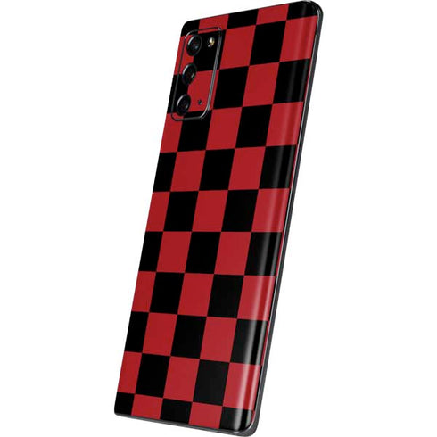 Red and Black Checkerboard Galaxy Note20 5G Skin