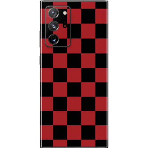 Red and Black Checkerboard Galaxy Note20 Ultra 5G Skin