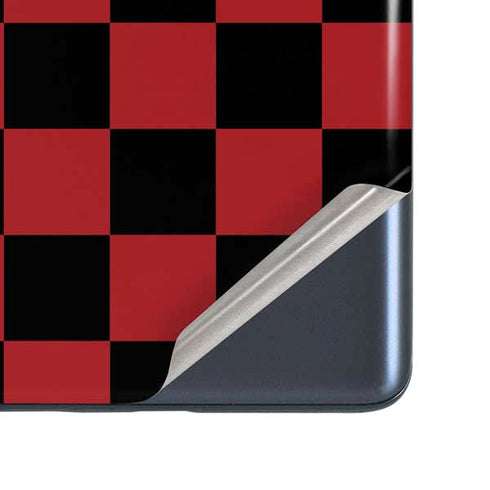 Red and Black Checkerboard Galaxy S20 Fan Edition Skin