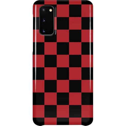 Red and Black Checkerboard Galaxy S20 Lite Case