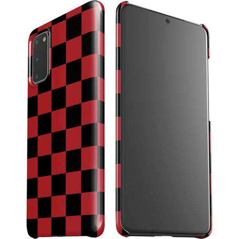 Red and Black Checkerboard Galaxy S20 Lite Case