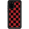Red and Black Checkerboard Galaxy S20 Plus Waterproof Case