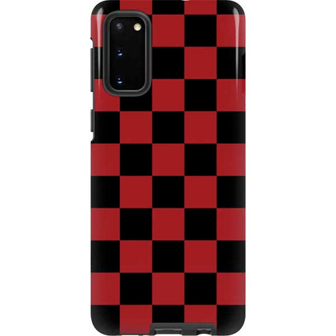 Red and Black Checkerboard Galaxy S20 Pro Case