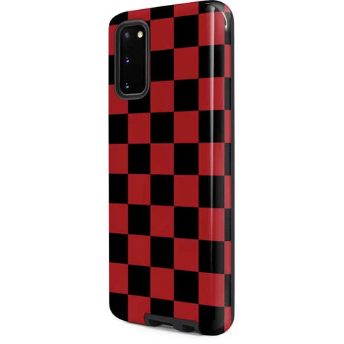 Red and Black Checkerboard Galaxy S20 Pro Case