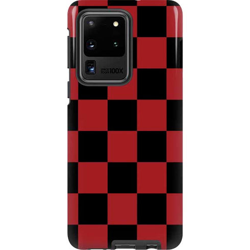 Red and Black Checkerboard Galaxy S20 Ultra 5G Pro Case