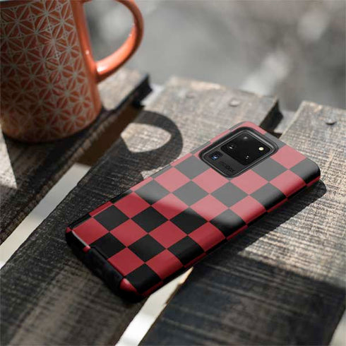 Red and Black Checkerboard Galaxy S20 Ultra 5G Pro Case
