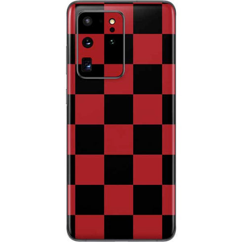 Red and Black Checkerboard Galaxy S20 Ultra 5G Skin