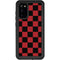 Red and Black Checkerboard Galaxy S20 Waterproof Case