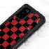 Red and Black Checkerboard Galaxy S20 Waterproof Case