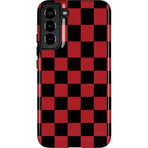 Red and Black Checkerboard Galaxy S22 Plus Pro Case
