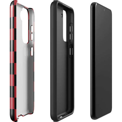 Red and Black Checkerboard Galaxy S22 Pro Case