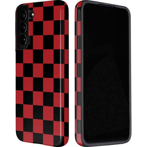 Red and Black Checkerboard Galaxy S22 Pro Case