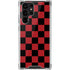 Red and Black Checkerboard Galaxy S22 Ultra Clear Case