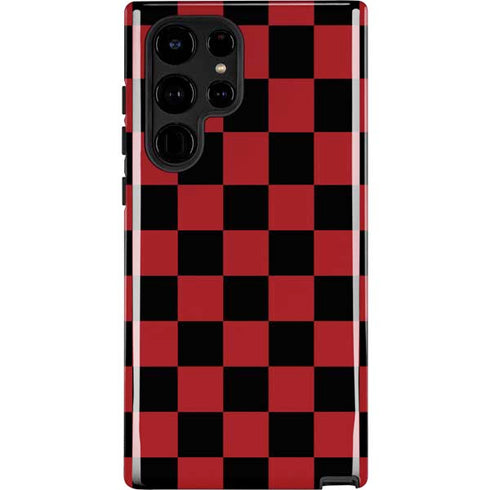 Red and Black Checkerboard Galaxy S22 Ultra Pro Case