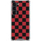 Red and Black Checkerboard Galaxy S23 Clear Case