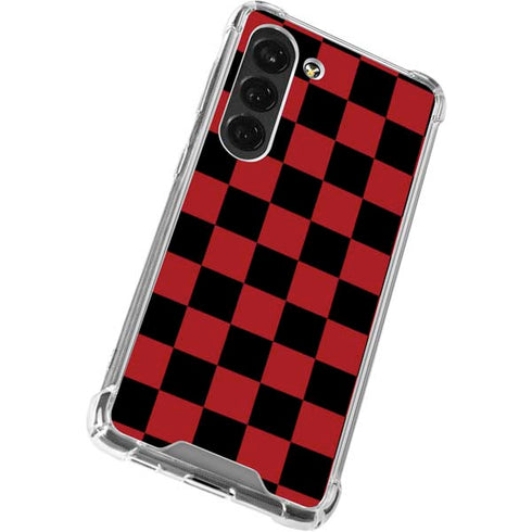 Red and Black Checkerboard Galaxy S23 Clear Case