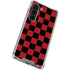 Red and Black Checkerboard Galaxy S23 Clear Case