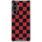 Red and Black Checkerboard Galaxy S23 FE Clear Case