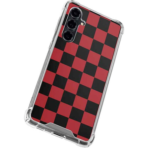 Red and Black Checkerboard Galaxy S23 FE Clear Case