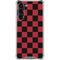 Red and Black Checkerboard Galaxy S23 Plus Clear Case
