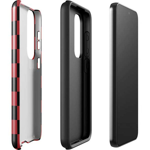 Red and Black Checkerboard Galaxy S23 Plus Pro Case