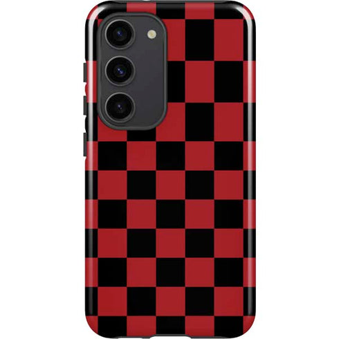 Red and Black Checkerboard Galaxy S23 Pro Case