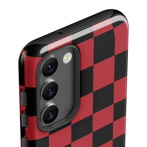 Red and Black Checkerboard Galaxy S23 Pro Case