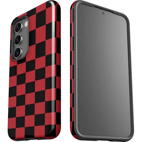 Red and Black Checkerboard Galaxy S23 Pro Case