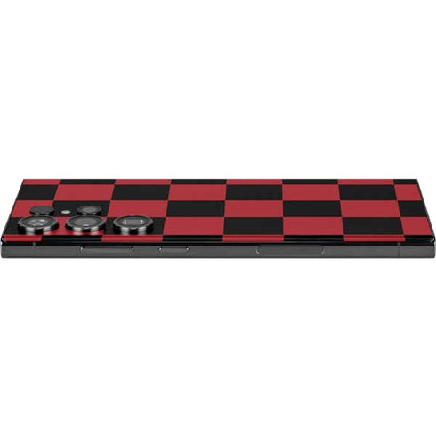 Red and Black Checkerboard Galaxy S23 Ultra Skin