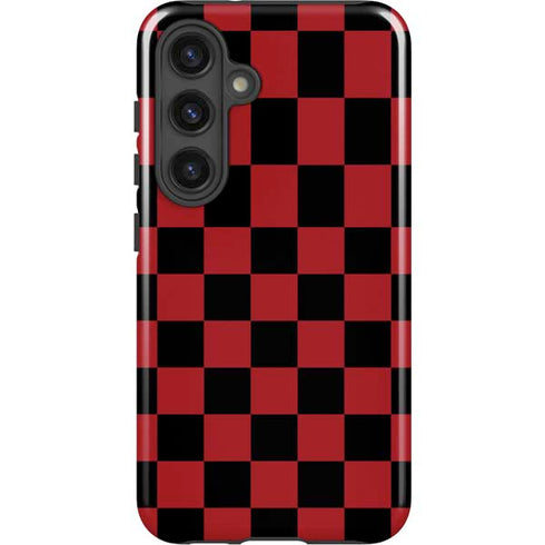 Red and Black Checkerboard Galaxy S24 Plus Impact Case