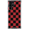 Red and Black Checkerboard Galaxy S24 Ultra Clear Case