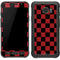 Red and Black Checkerboard Galaxy S7 Active Skin
