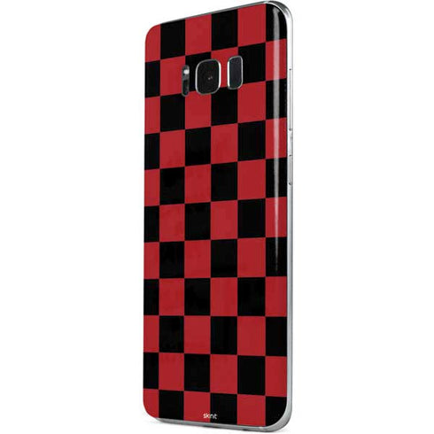 Red and Black Checkerboard Galaxy S8 Plus Skin