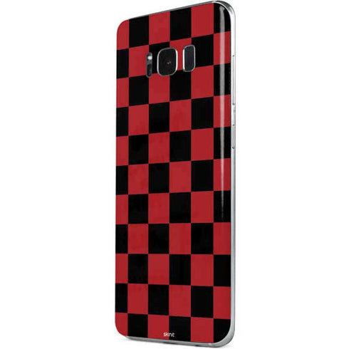 Red and Black Checkerboard Galaxy S8 Skin