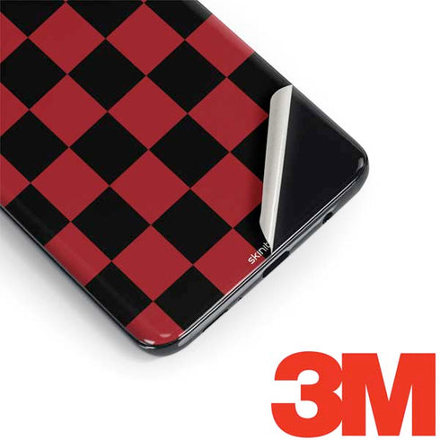 Red and Black Checkerboard Galaxy S9 Plus Skin